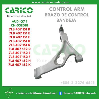 7L0 407 152 H｜7L8 407 152 D｜7L8 407 152 E｜7L8 407 152 F｜7L8 407 152 K｜958 341 054 03 - Top Carico Autopartes, Taiwán: Piezas de auto, Fabricante