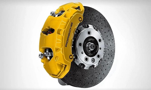 This is a composite brake disc for automobile PORSCHE 